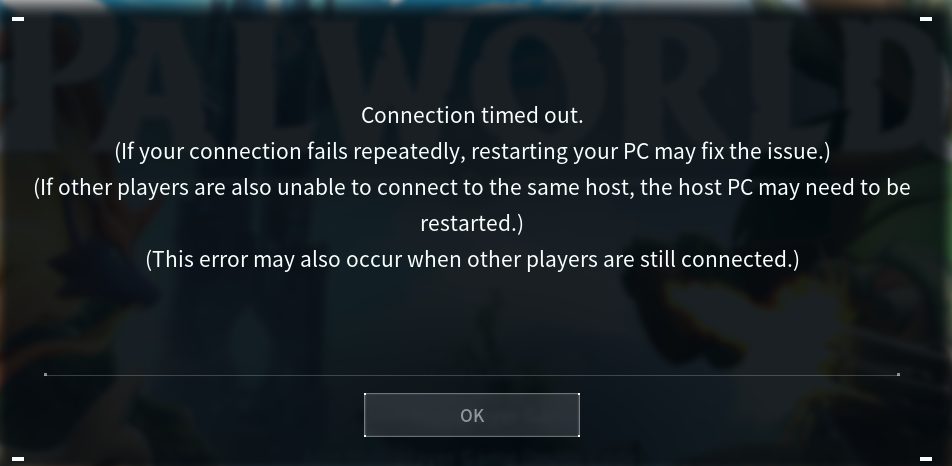 Server Timeout Issue Palworld Survival Servers Forum