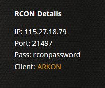 rcon commands ark