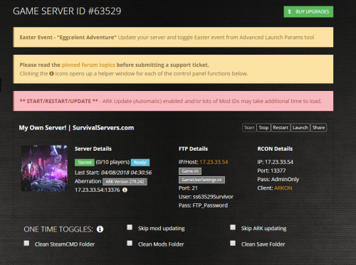 How To Survival Servers Control Panel Survival Servers